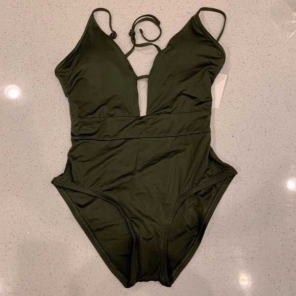 Becca by Rebecca OnePiece Swimsuit Green S - Picture 4 of 7